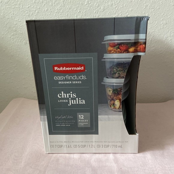 Rubbermaid Kitchen Rubbermaid Easy Find Lids Variety Set Of 6 Food Storage Containers With